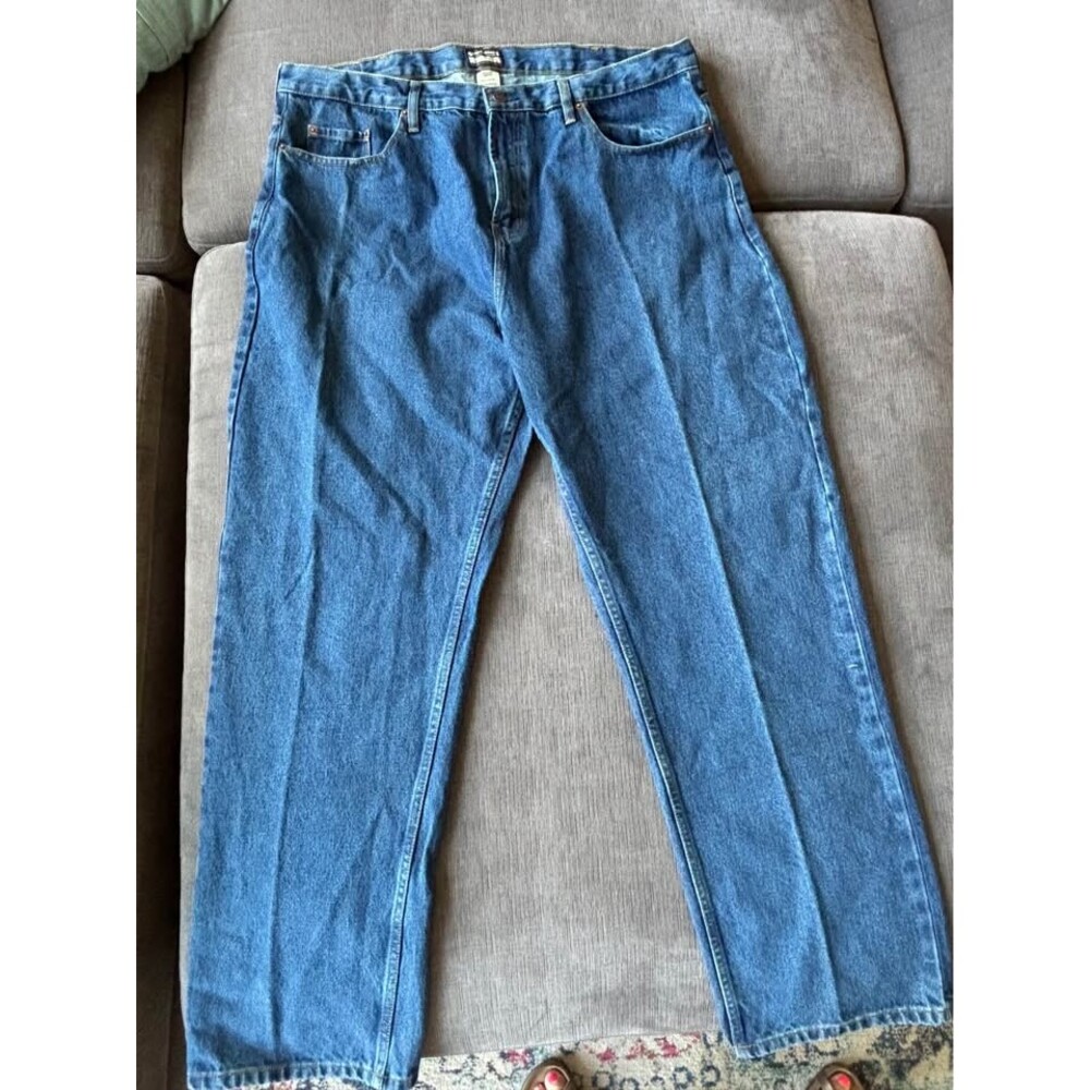 NWT Vtg Steve & Barrys Relaxed Fit Jeans Mens 42x32 Blue Denim Y2K Deadstock